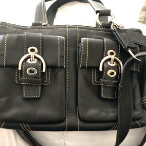 black satchel style Coach purse